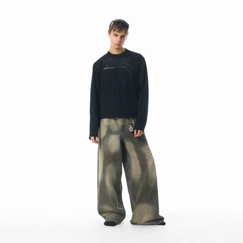 JHYQ Jeans Unisex Washed Gray-4