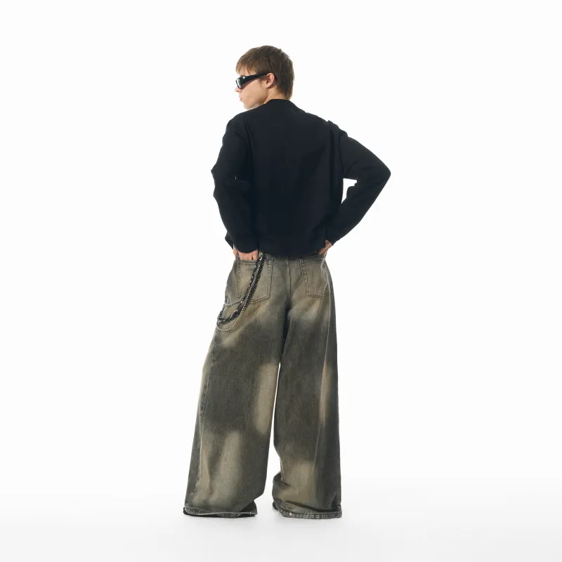 JHYQ Jeans Unisex Washed Gray-5