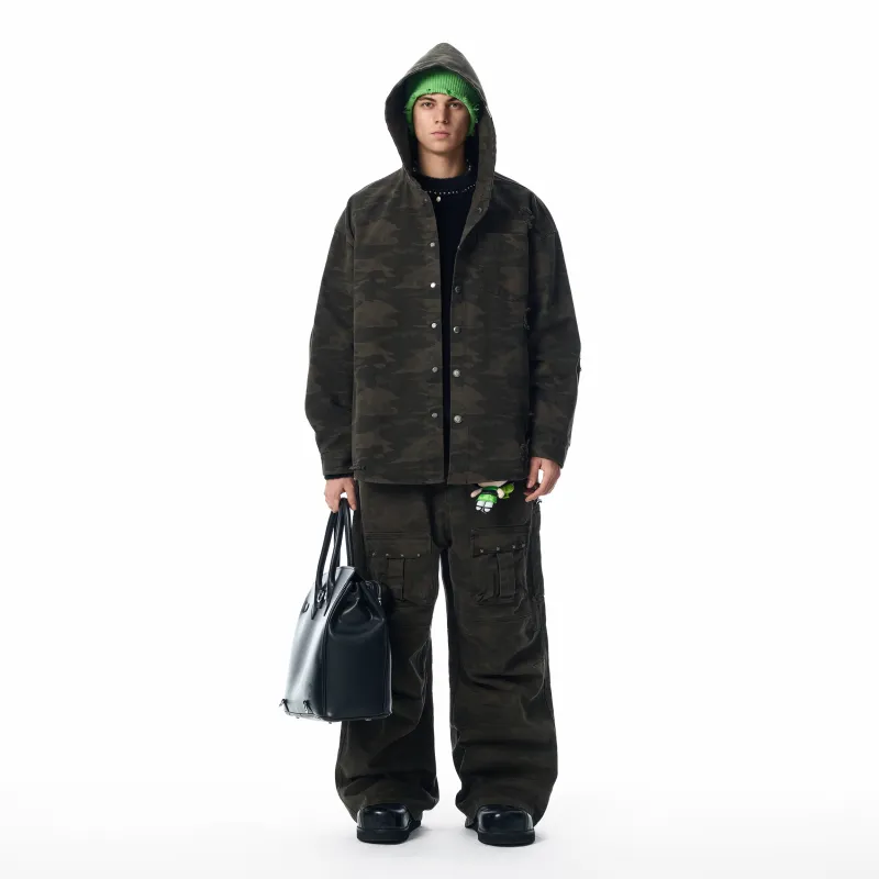 JHYQ Casual Pants Unisex Dark Gray Camouflage-3