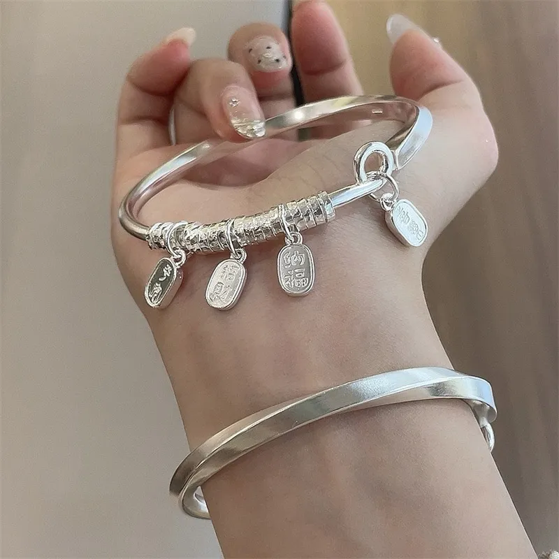 AFENY 925 Sterling Silver Bangles Women's-2