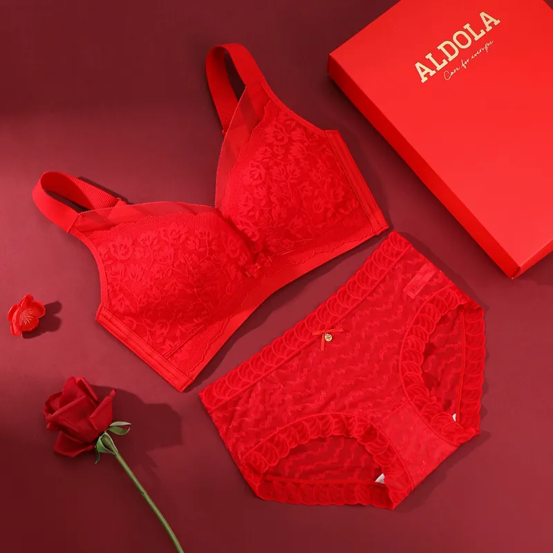 ALDOLA Underwear Set Women's Red-2