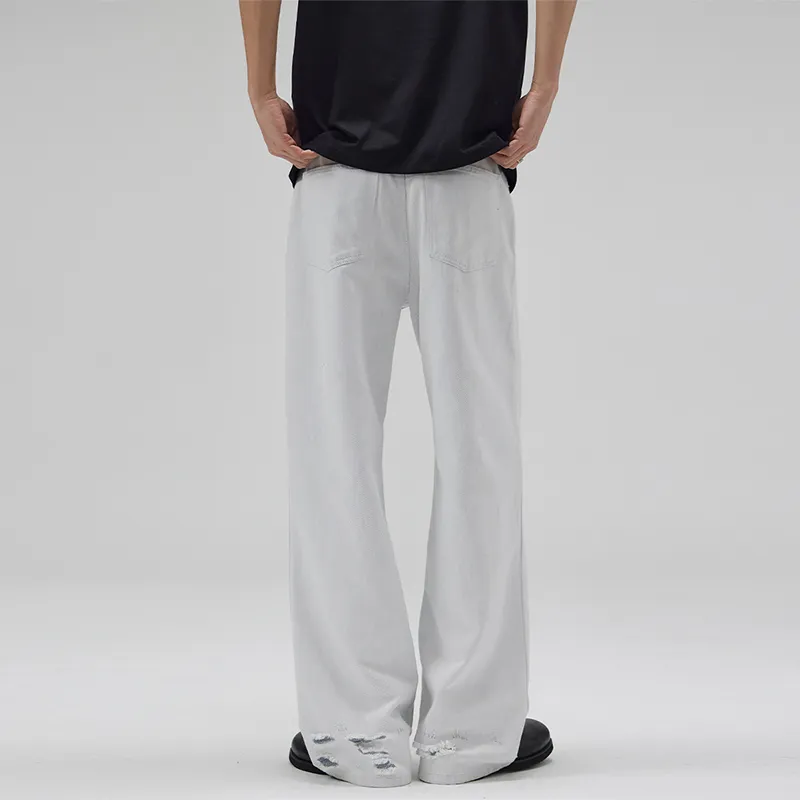 GEOFFREY B. SMALL Jeans Unisex Blue Yarn White-5