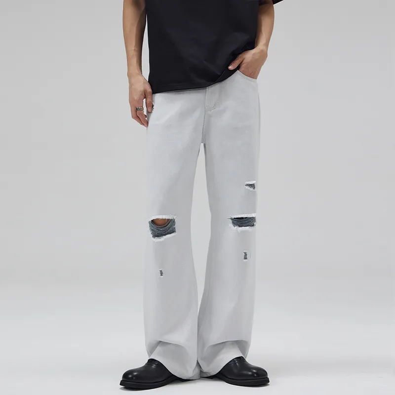 GEOFFREY B. SMALL Jeans Unisex Blue Yarn White-2