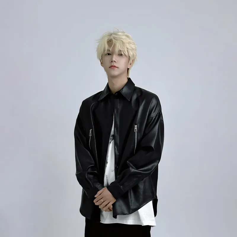 GEOFFREY B. SMALL Leather Jacket Unisex Black-2