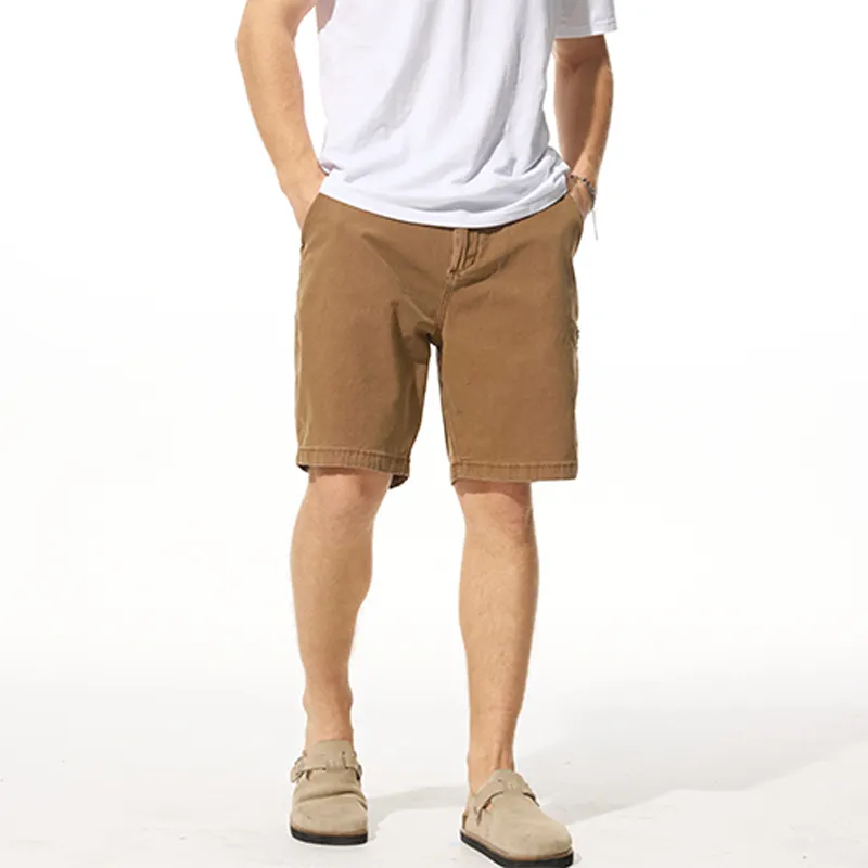 FCMM Denim Shorts Unisex Brown Yellow-3
