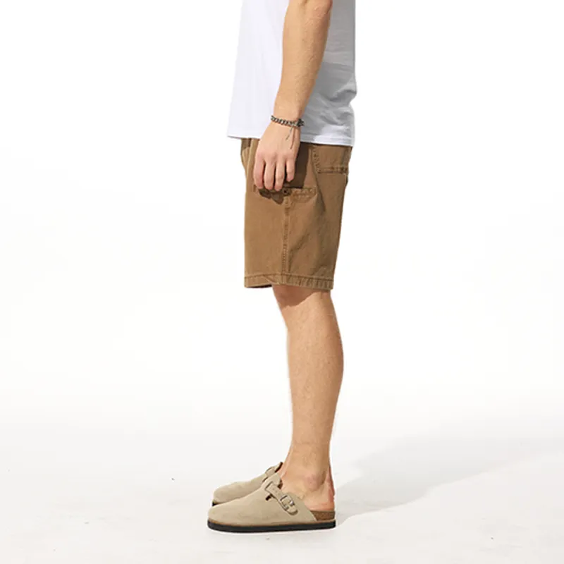 FCMM Denim Shorts Unisex Brown Yellow-6