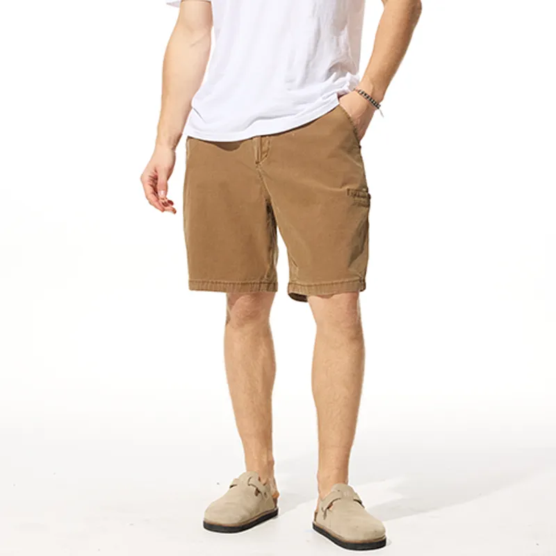 FCMM Denim Shorts Unisex Brown Yellow-2