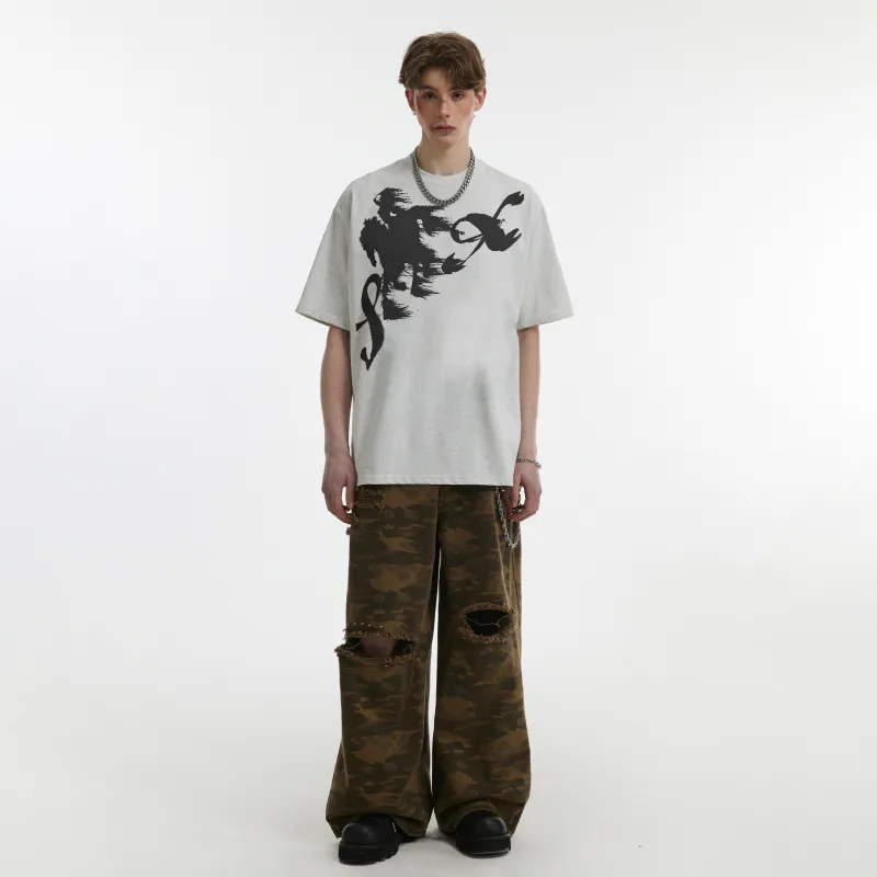 WKOOG T-Shirts Unisex White Heather Gray-4