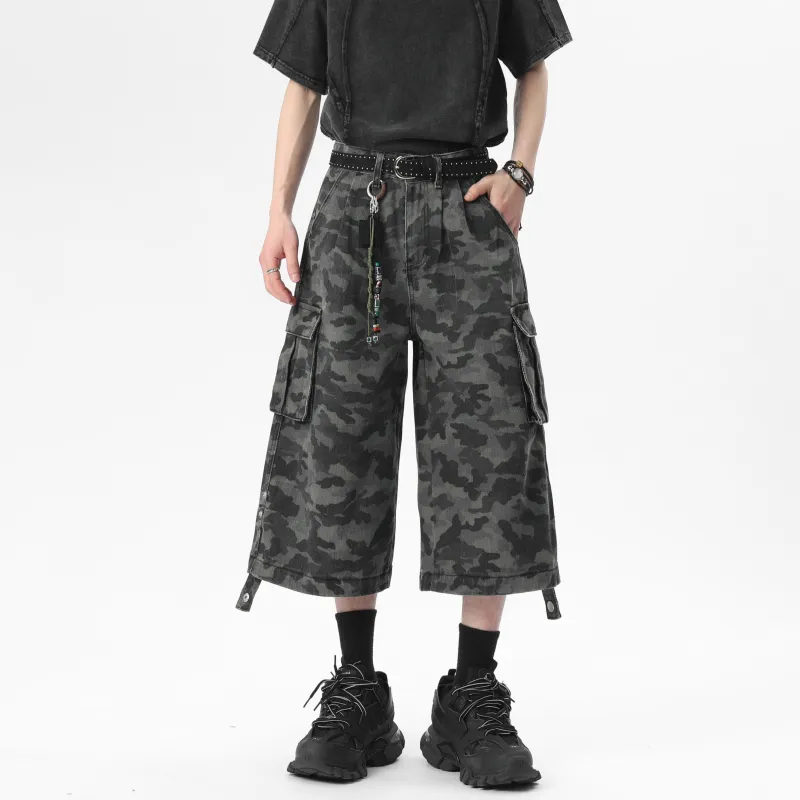 WKOOG Denim Shorts Unisex City Army Green-1