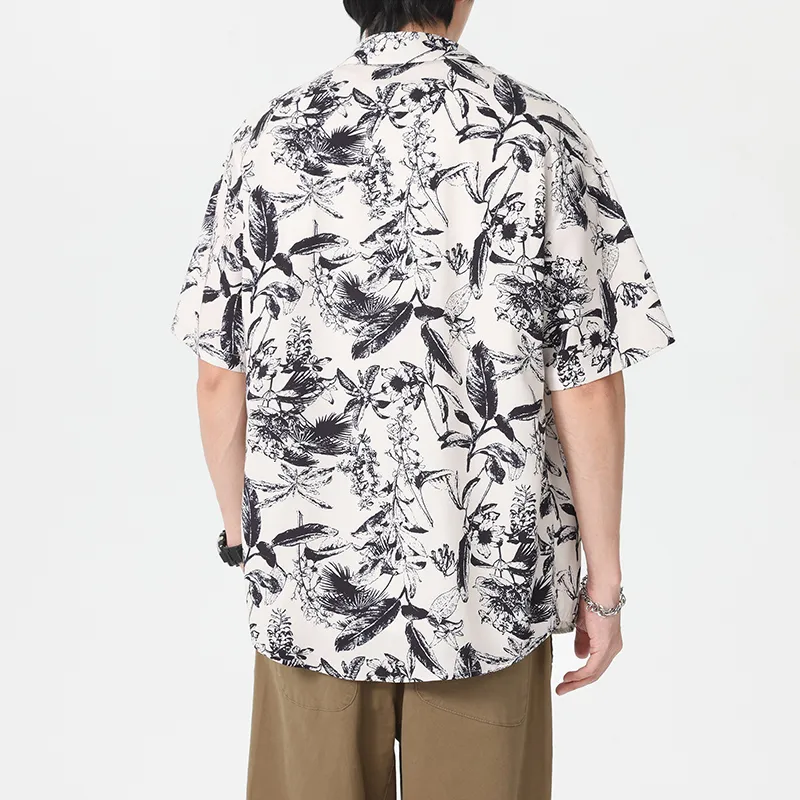 WKOOG Shirts Unisex Ink Shadow Flower Trail-6