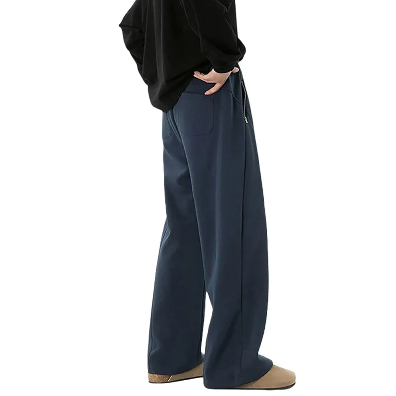 WKOOG Casual Pants Unisex Navy Blue-2
