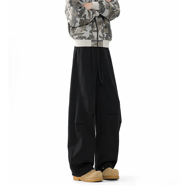WKOOG Casual Pants Unisex Black-5
