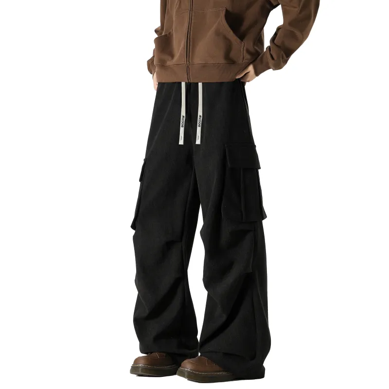 WKOOG Casual Pants Unisex Black-1