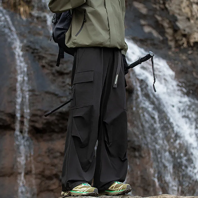 WKOOG Casual Pants Unisex Black-3