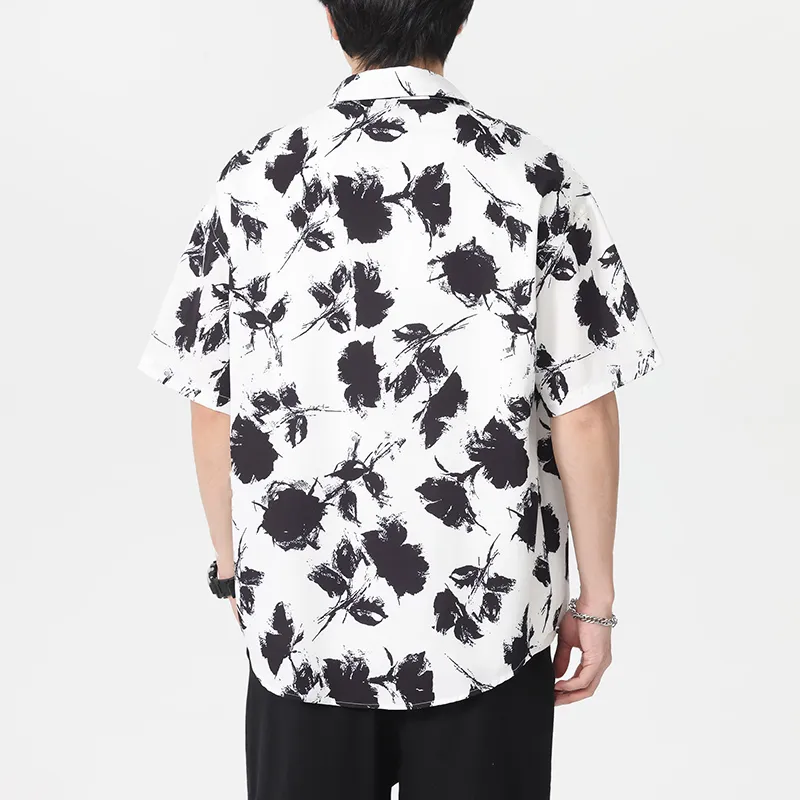 WKOOG Shirts Unisex Ink Flower Shadows-5