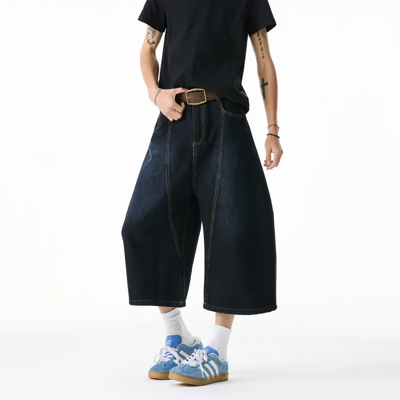 WKOOG Denim Shorts Unisex Black-4