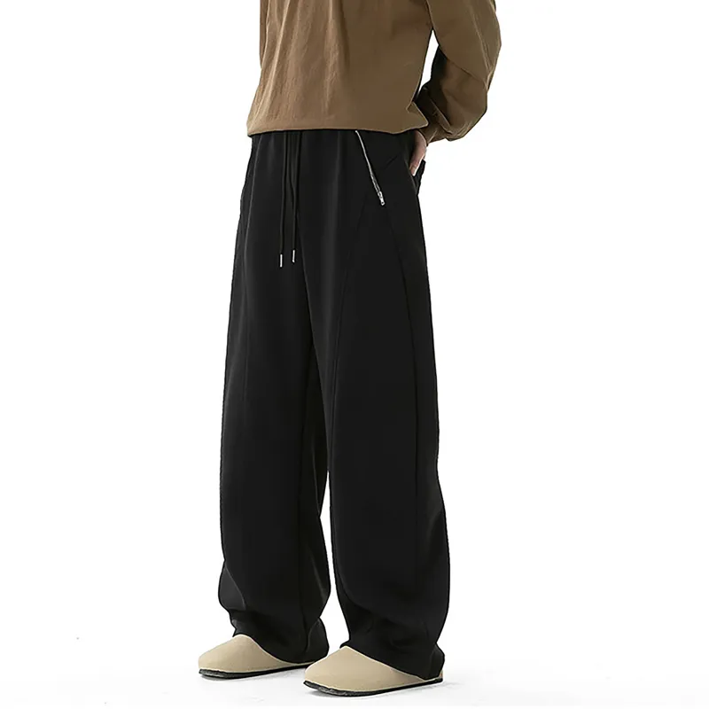 WKOOG Casual Pants Unisex Navy Blue-12