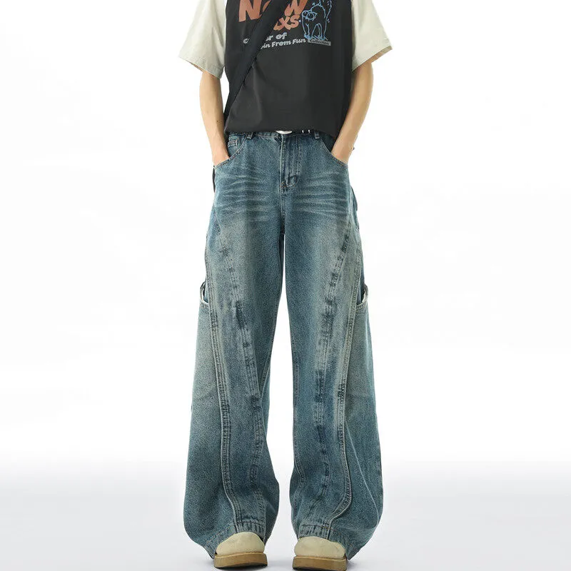 WKOOG Jeans Unisex Vintage Blue-2