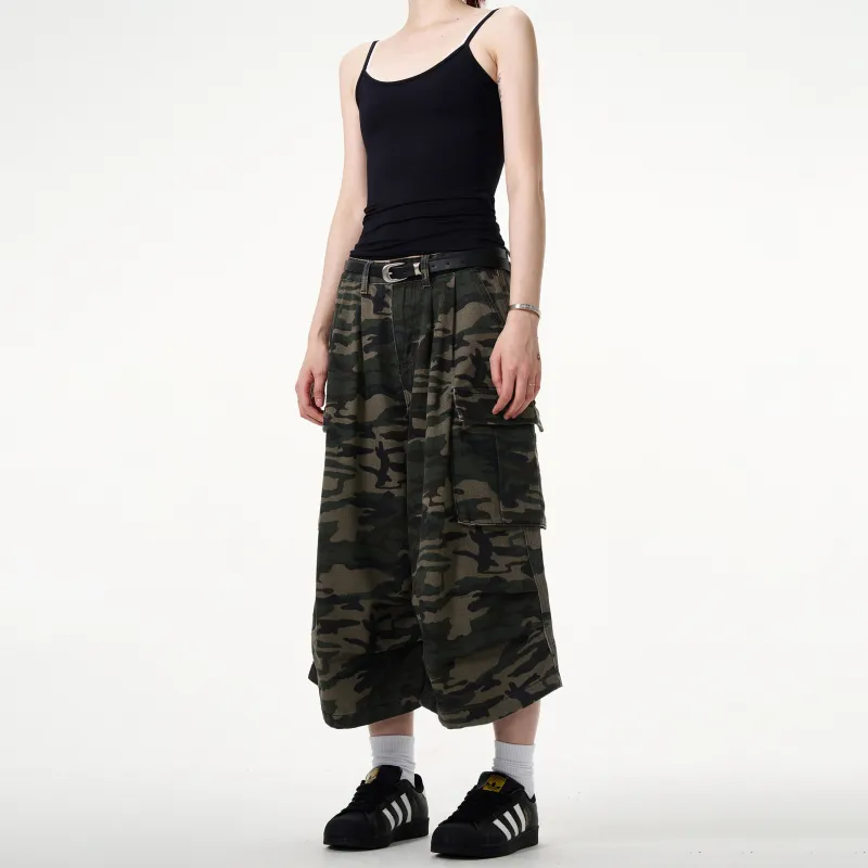 WKOOG Denim Shorts Unisex Camouflage-3