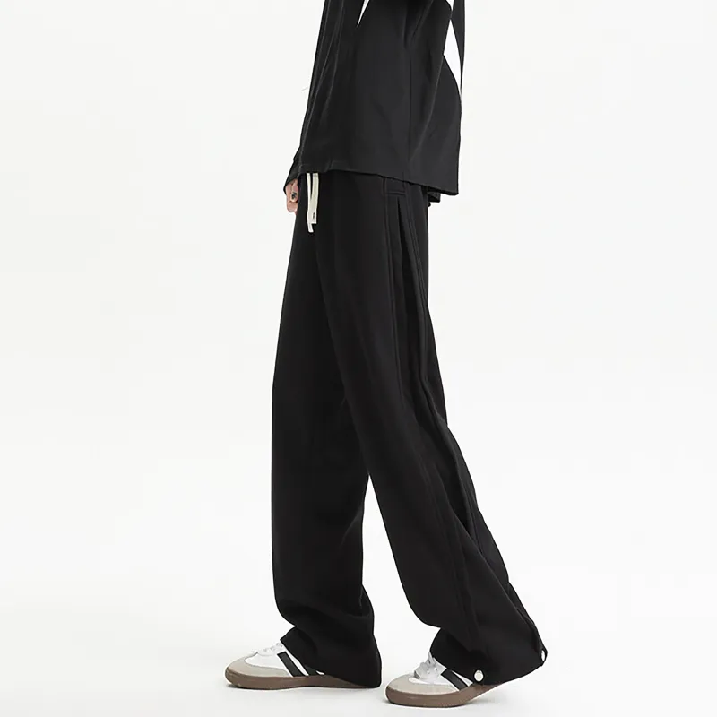 WKOOG Casual Pants Unisex Navy Blue-4