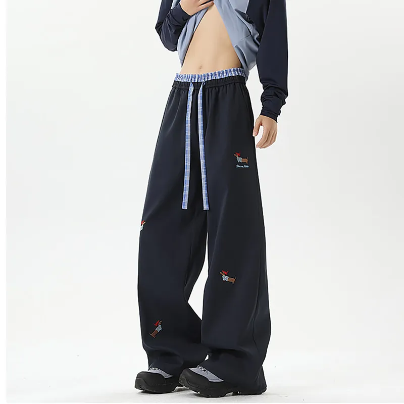 PANDA ADEVIL Teenagers Loose Fit Straight Fit Casual Sports Pants Unisex-3