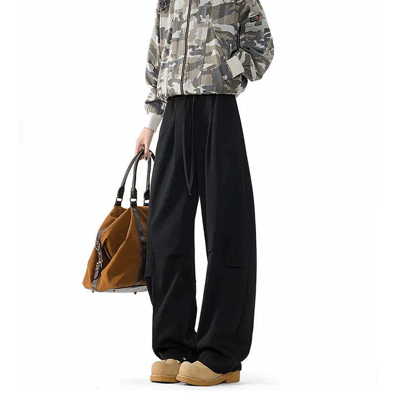 WKOOG Casual Pants Unisex Black-2
