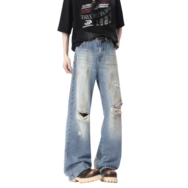 WKOOG Jeans Unisex Vintage Blue-4
