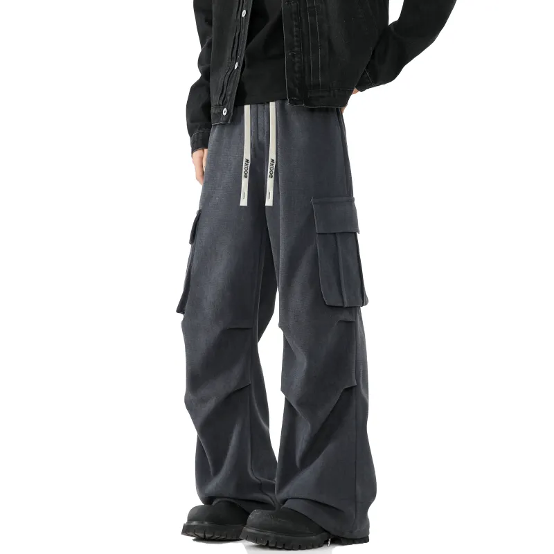 WKOOG Casual Pants Unisex Black-6