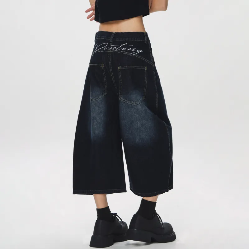 WKOOG Denim Shorts Unisex Black-1