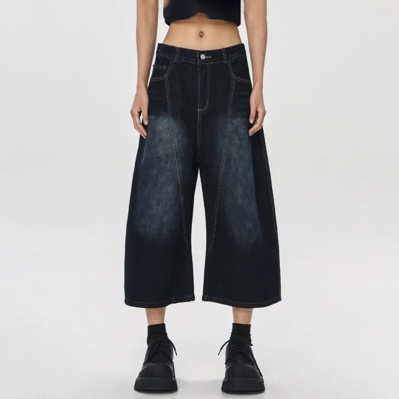WKOOG Denim Shorts Unisex Black-2