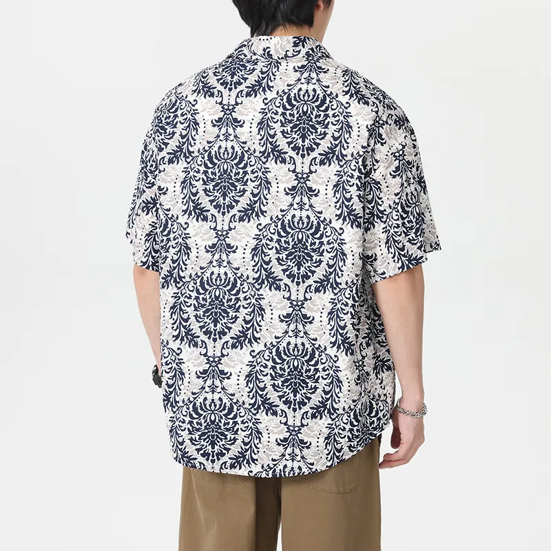 WKOOG Shirts Unisex Ink Fragrance Brocade Pattern-6