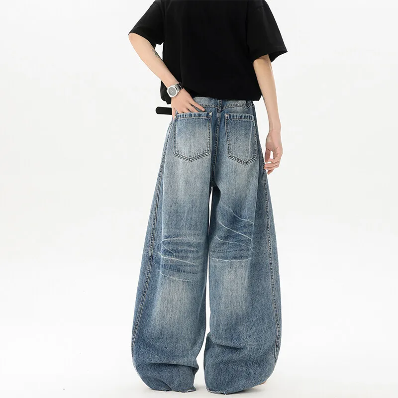 PAINT STAIN Trendy Essential Jeans Unisex Blue Shades Single Item-3