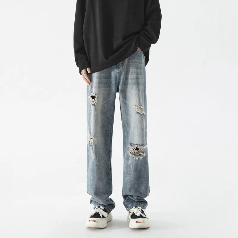 WKOOG Jeans Unisex Vintage Blue-1