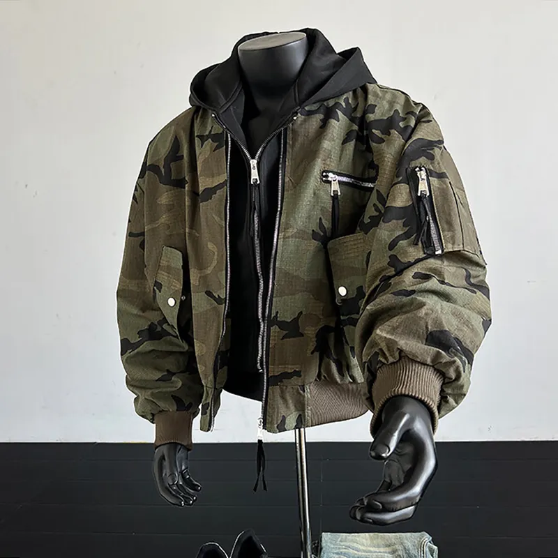 WKOOG Jacket Unisex Distressed Camouflage-4