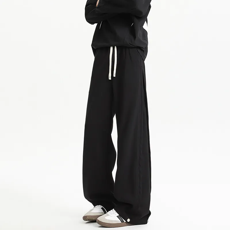 WKOOG Casual Pants Unisex Navy Blue-3