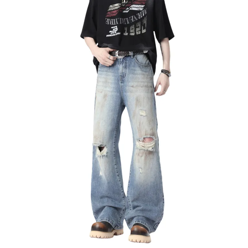 WKOOG Jeans Unisex Vintage Blue-2