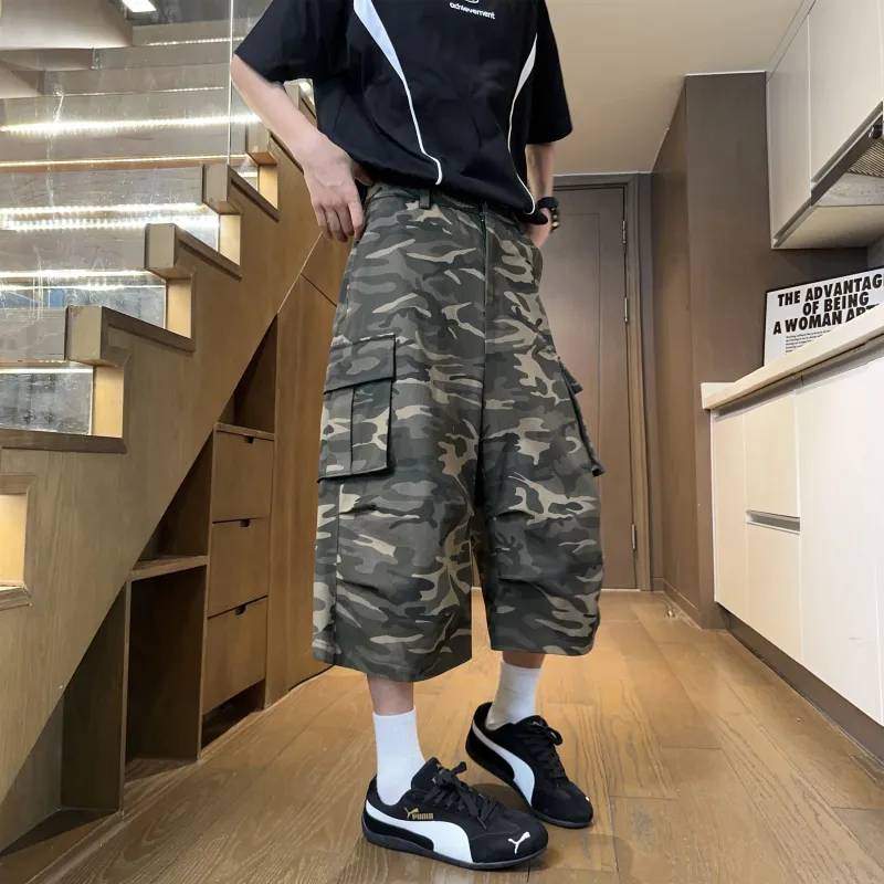 WKOOG Denim Shorts Unisex Camouflage-4