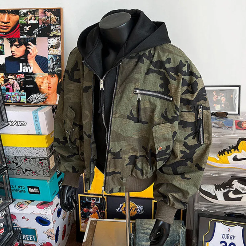 WKOOG Jacket Unisex Distressed Camouflage-5
