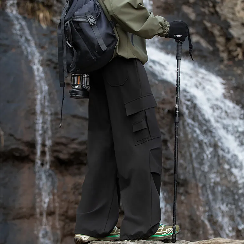WKOOG Casual Pants Unisex Black-4