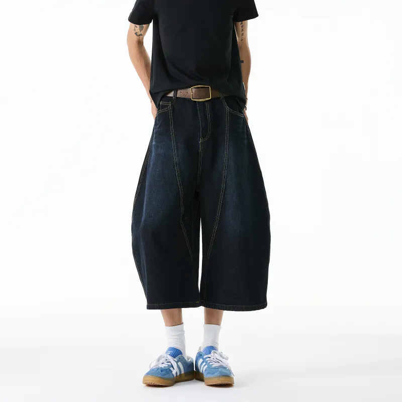 WKOOG Denim Shorts Unisex Black-3