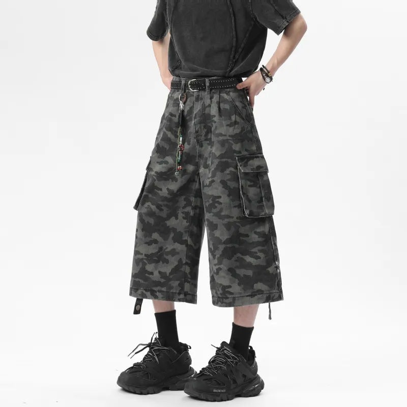 WKOOG Denim Shorts Unisex City Army Green-2