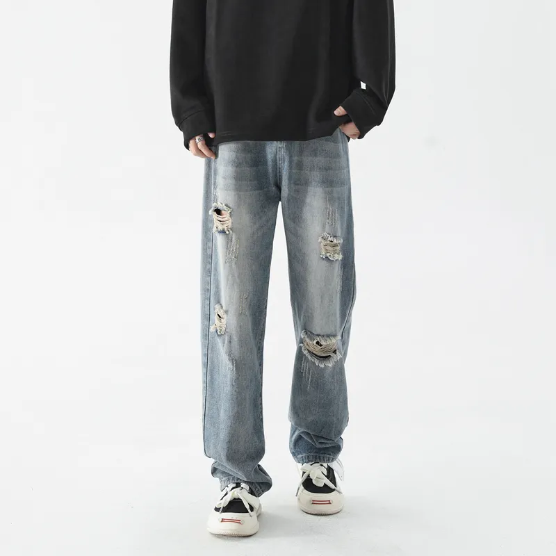 WKOOG Jeans Unisex Vintage Blue-2