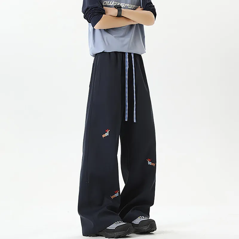 PANDA ADEVIL Teenagers Loose Fit Straight Fit Casual Sports Pants Unisex-4
