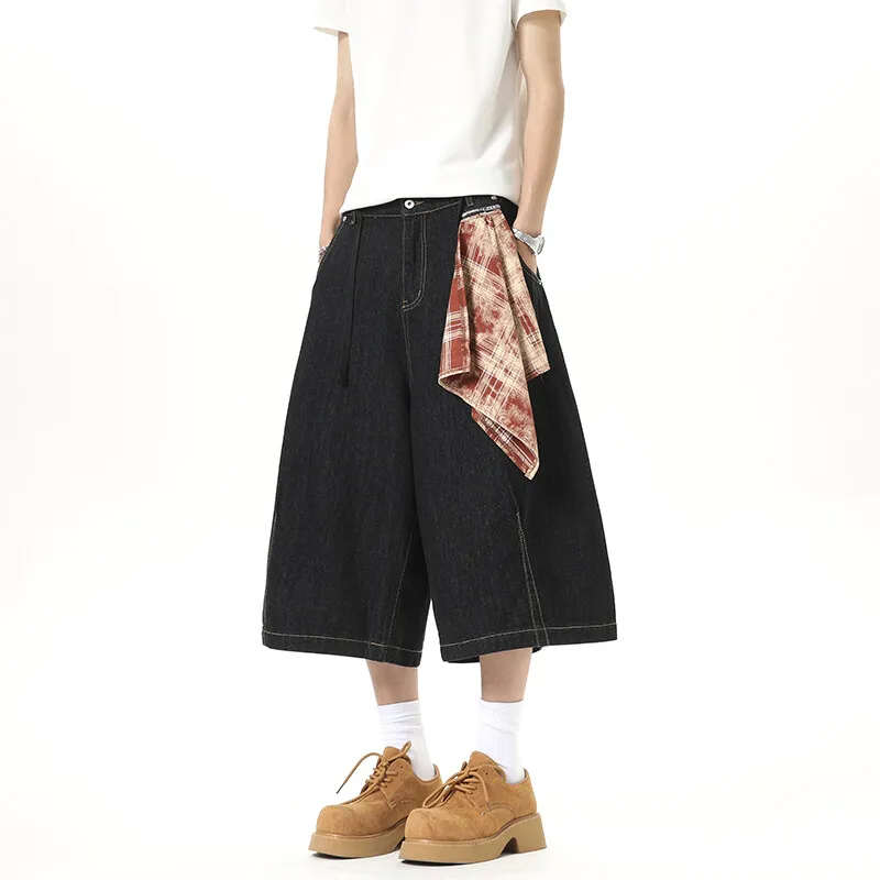 WKOOG Denim Shorts Unisex Black-5