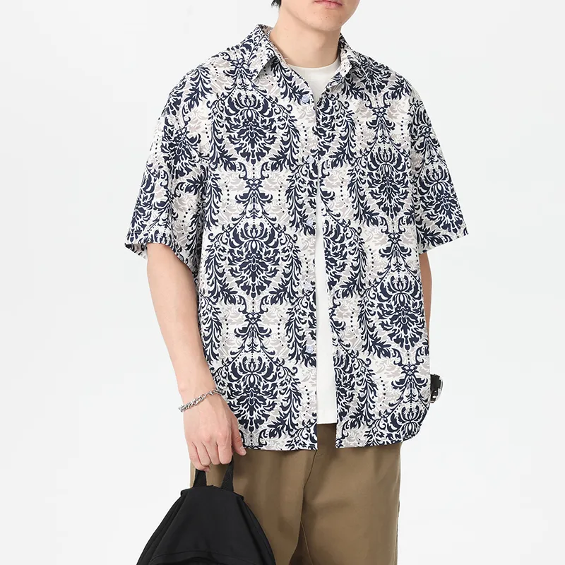 WKOOG Shirts Unisex Ink Fragrance Brocade Pattern-5