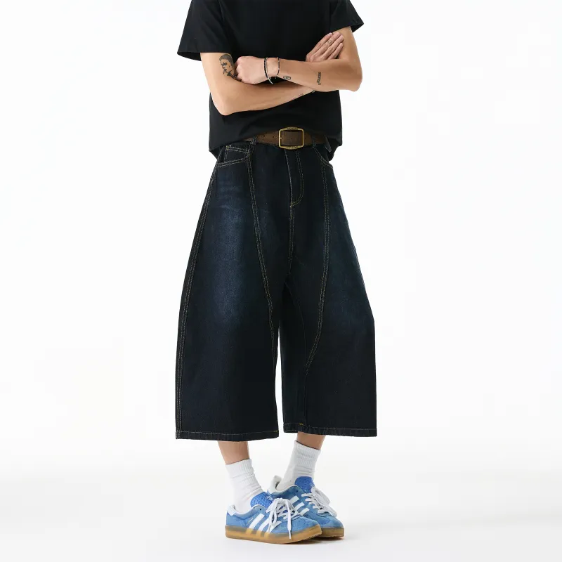 WKOOG Denim Shorts Unisex Black-6