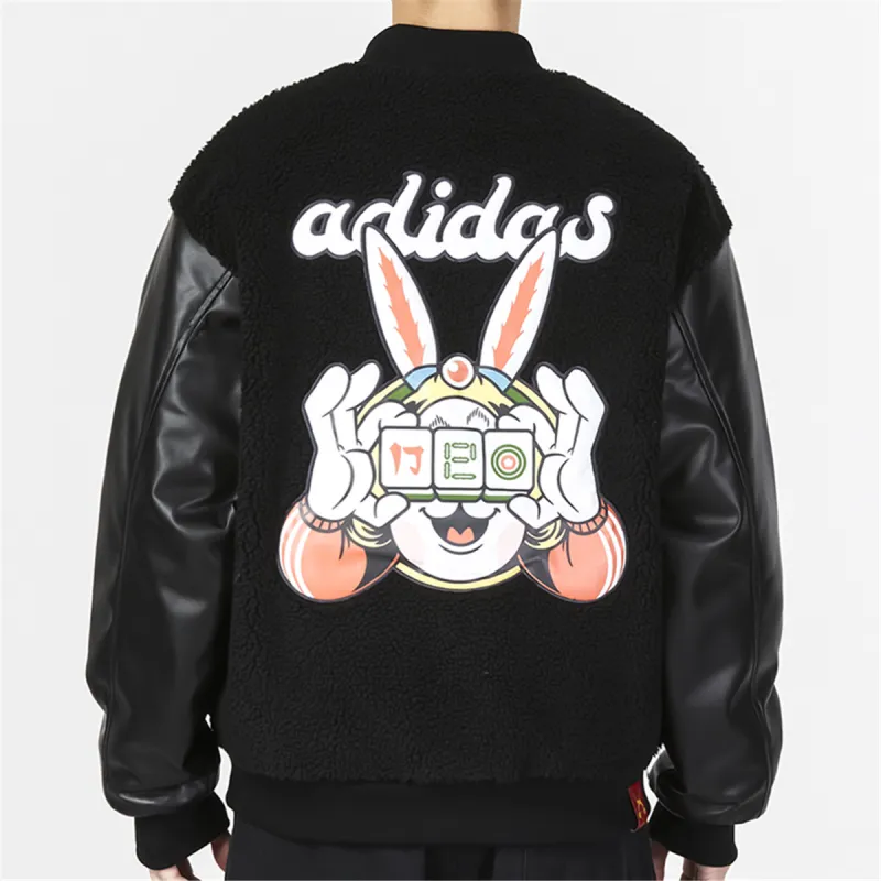Adidas Velvet-feel Coat Unisex Black Comes With Bracelets-3