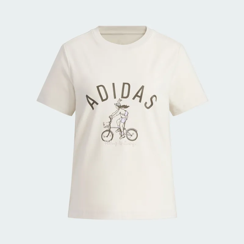 Adidas T-Shirt Women's Light Gray Shopping Bag Included-4
