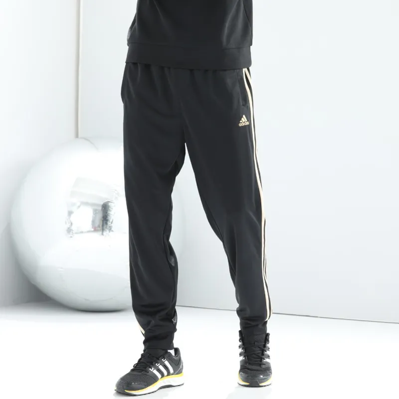 Adidas Casual Pants Men Black Gold-4