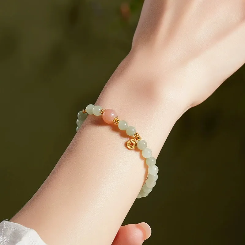 Golden Kite Hetian Jade Bracelets Green Jade Women's-3